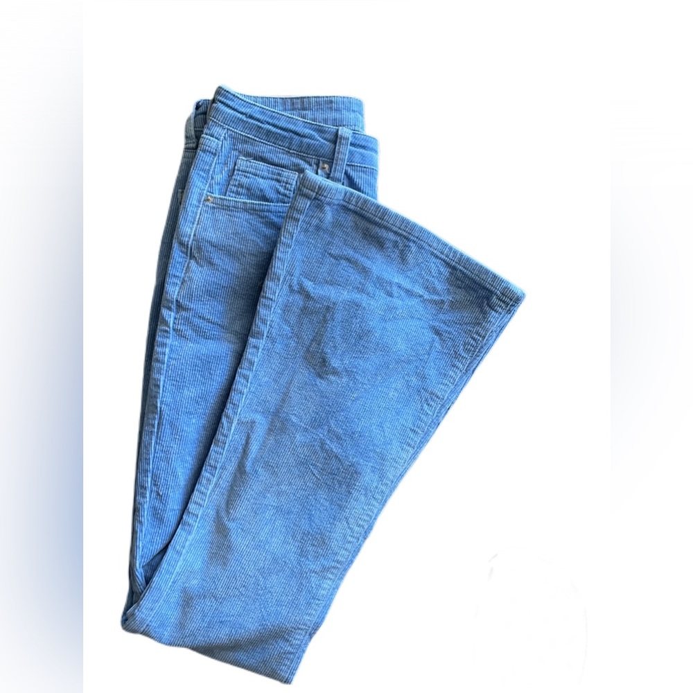 Shein baby blue corduroy flare jeans